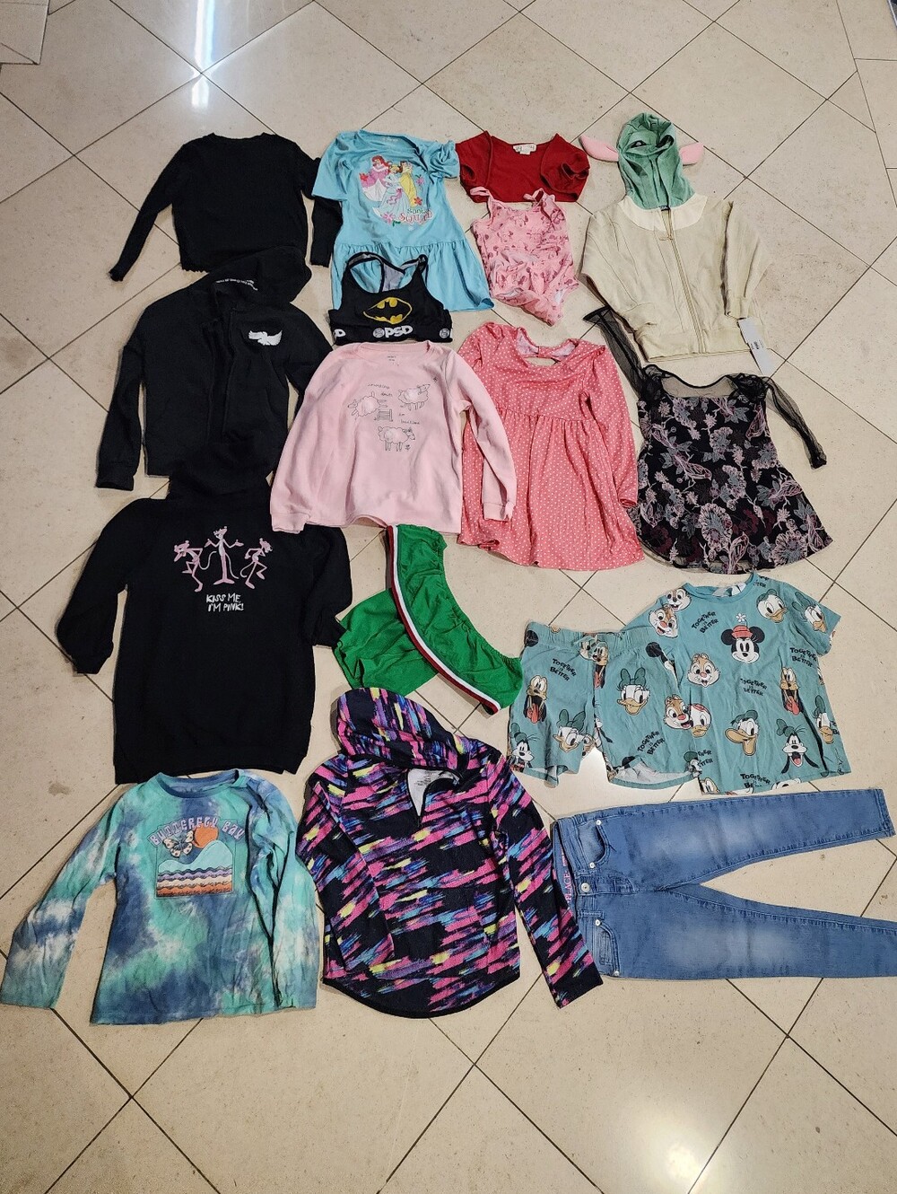 Kids Child Girls Clothes 6-7 Years Lot of 17 Sleepwear Hoodies Disney